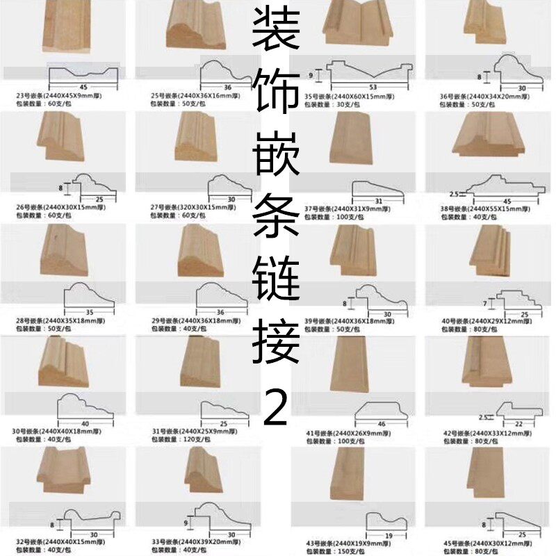 橱衣柜门套线多层板嵌条全屋定制密度板吸塑线条免漆门高压线造型