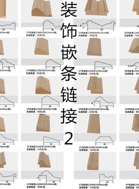 橱衣柜门套线多层板嵌条全屋定制密度板吸塑线条免漆门高压线造型