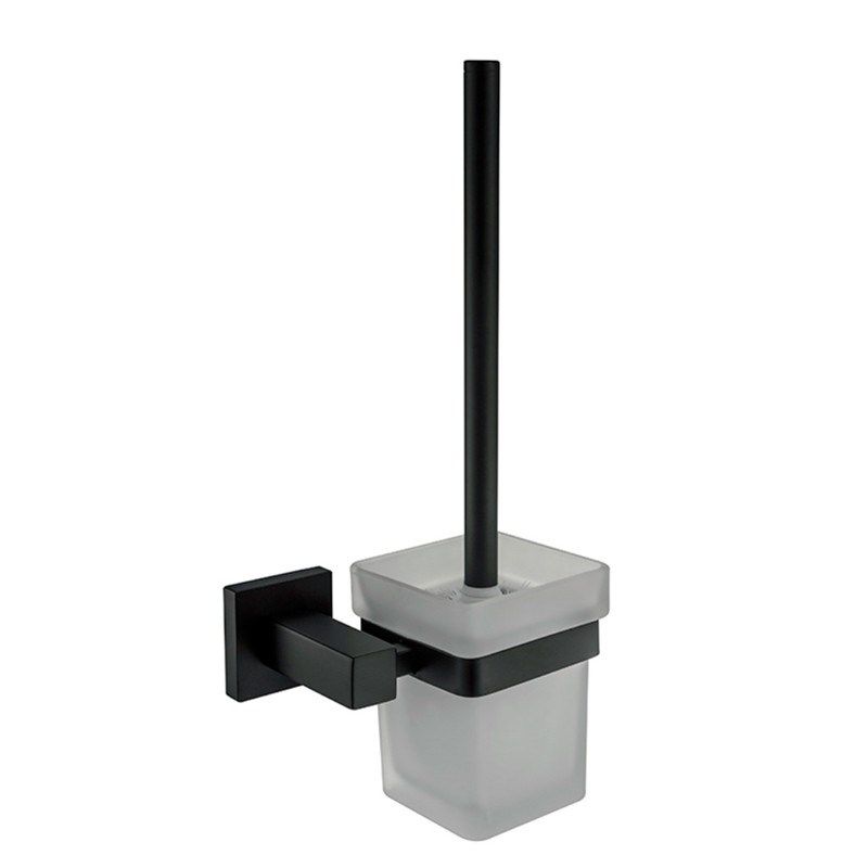 贝西打孔浴室挂件套装黑色衣钩简约304不锈钢毛巾杆肥皂碟漱口杯