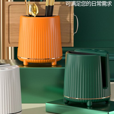 分格菜桶厨房收纳沥水架餐具旋转多功能筷子笼砧板切分类案板刀架