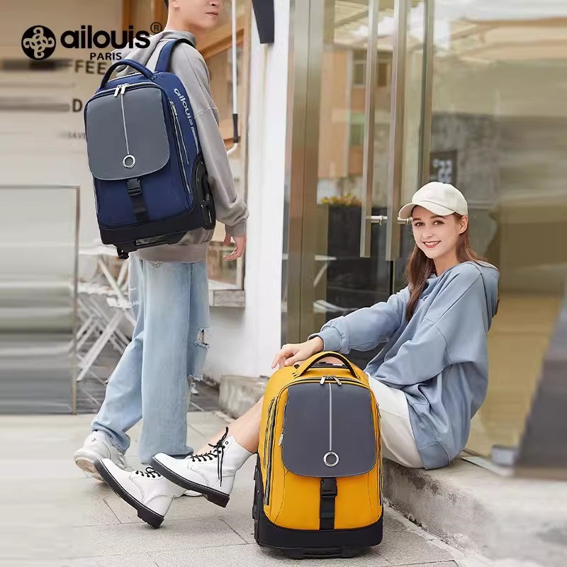 2025初高中小学生拉杆书包大容量爬楼大轮子男女儿童拖杆旅行箱