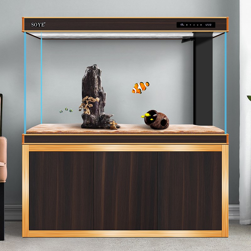 索一玄关智能超白鱼缸水族箱屏风生态客厅大型底滤2024新款隔断