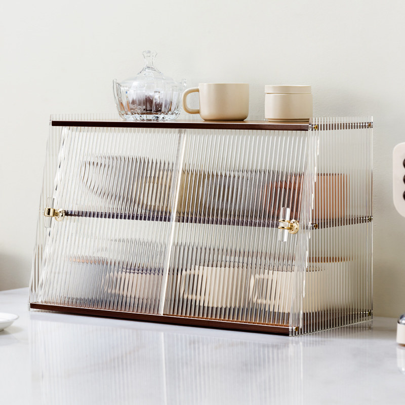 亚克力桌面收纳盒杯子收纳架厨房餐桌放水杯茶具餐具置物架储物柜