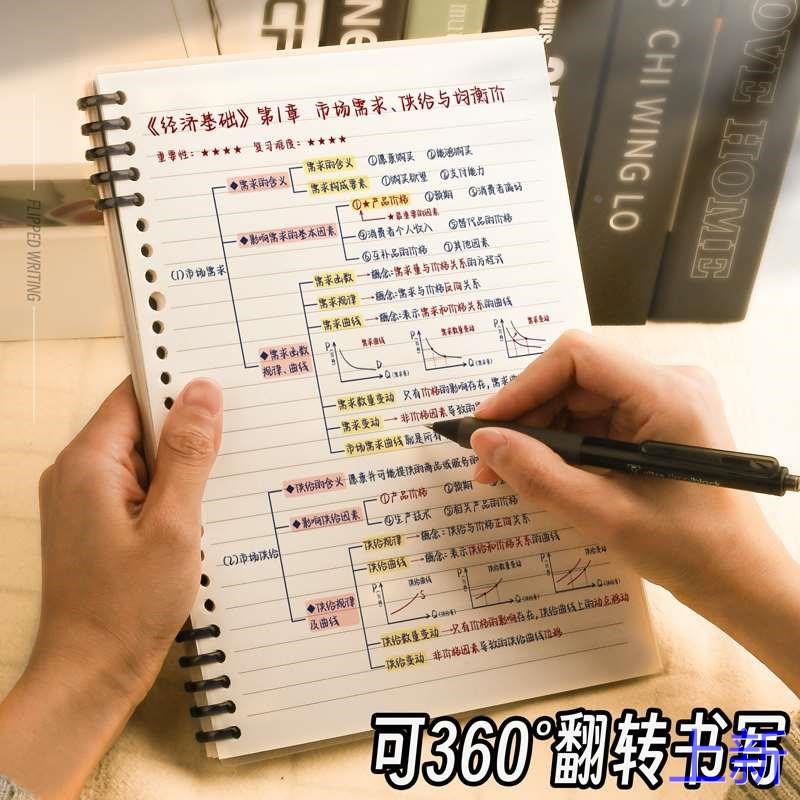 活页笔记本本子活页本活页可扣环拆卸不硌手线圈本外壳b5高颜值刷