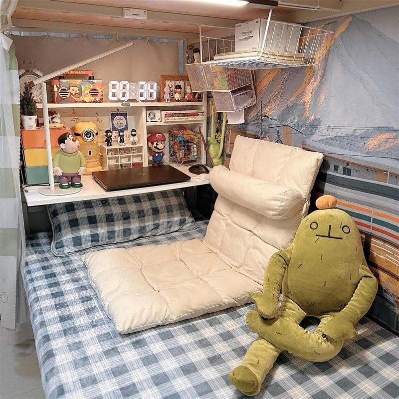 宿舍床上靠背椅单人椅懒人沙发可折叠榻榻米座椅飘窗卧室懒人椅,住宅家具,懒人沙发,淘宝优惠券,粉丝福利购,淘宝优惠卷