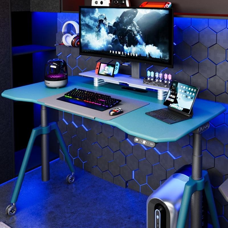 电动升降桌电脑桌家用办公桌书桌学习桌智能调节可升降电竞桌书桌