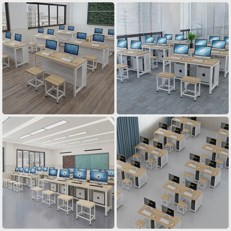 学校机房桌教室培训电脑桌双人电脑桌电脑培训班桌凳办公电脑桌