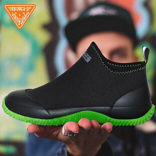 雨鞋男女时尚外穿防水低帮水鞋雨靴牛勃朗潜水鞋耐磨短筒防滑胶鞋