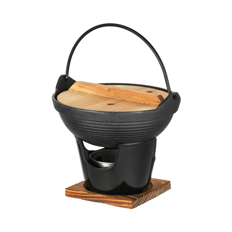 铸铁锅餐厅火锅饭店铸铁干锅家用寿喜锅小火锅锅日式吊锅仿古平底