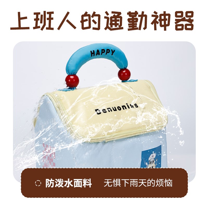 新品学生高颜值手提保温便当包卡通收纳包上班族便携午餐饭盒袋