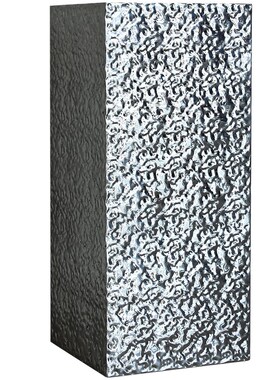 银色不锈钢雕塑底座定制售楼部走道墩子水波纹金属落地基座展示台