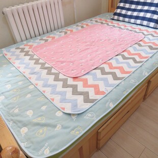 新生婴儿隔尿垫儿童纯棉六层纱布防水可洗透气夏天防湿隔夜垫床单