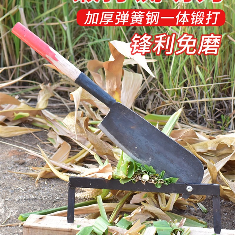 加厚铡刀猪草刀弹簧钢一体手工锻打铡草刀草秧牛羊闸刀钢匝刀切刀
