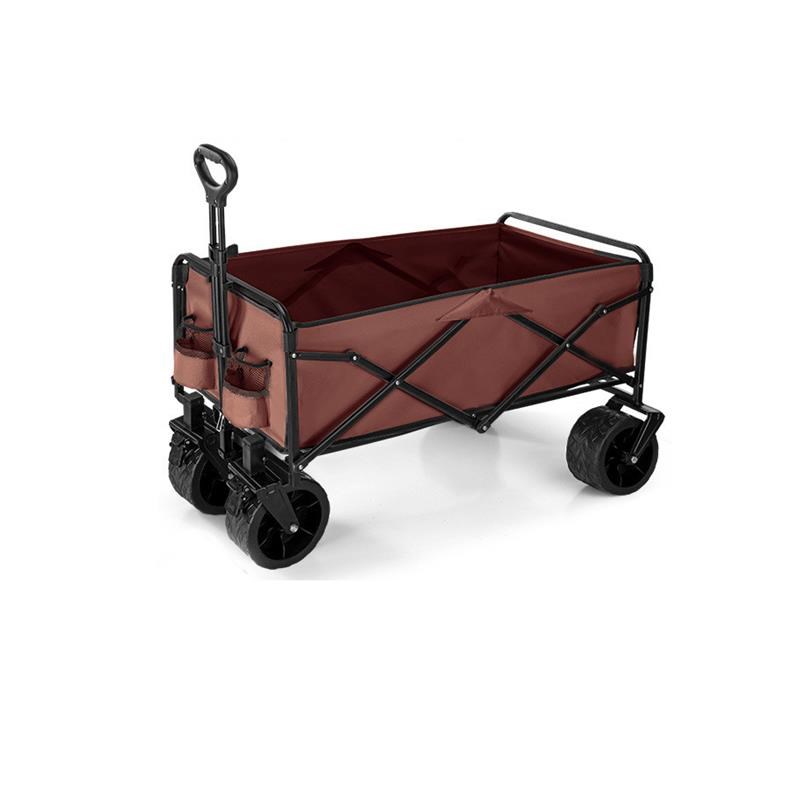 户外露营小推车儿童可躺露营车聚拢越野轮营地车摆摊折叠小推车