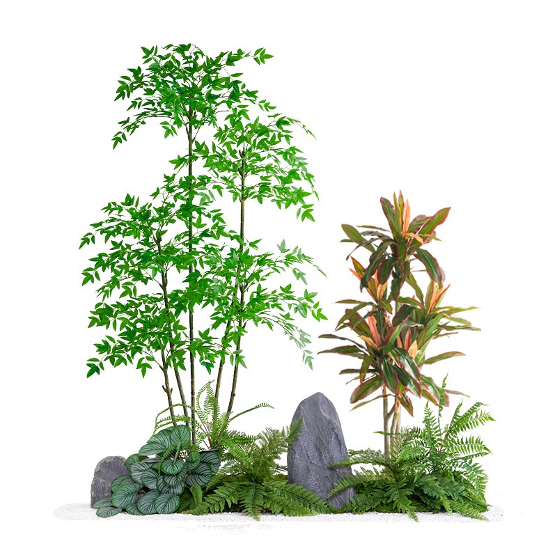 大型仿真绿植造景室内阳台景观假植物落地装饰隔断楼梯下拐角盆景