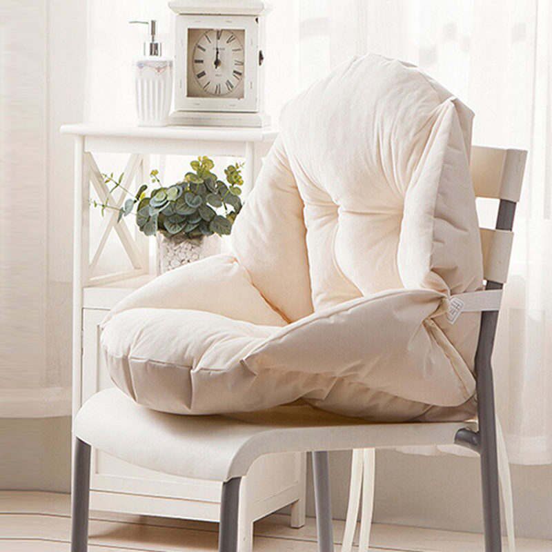 椅垫坐垫靠垫一体办公室护腰靠y背地上懒人夏天夏季椅子垫久坐学