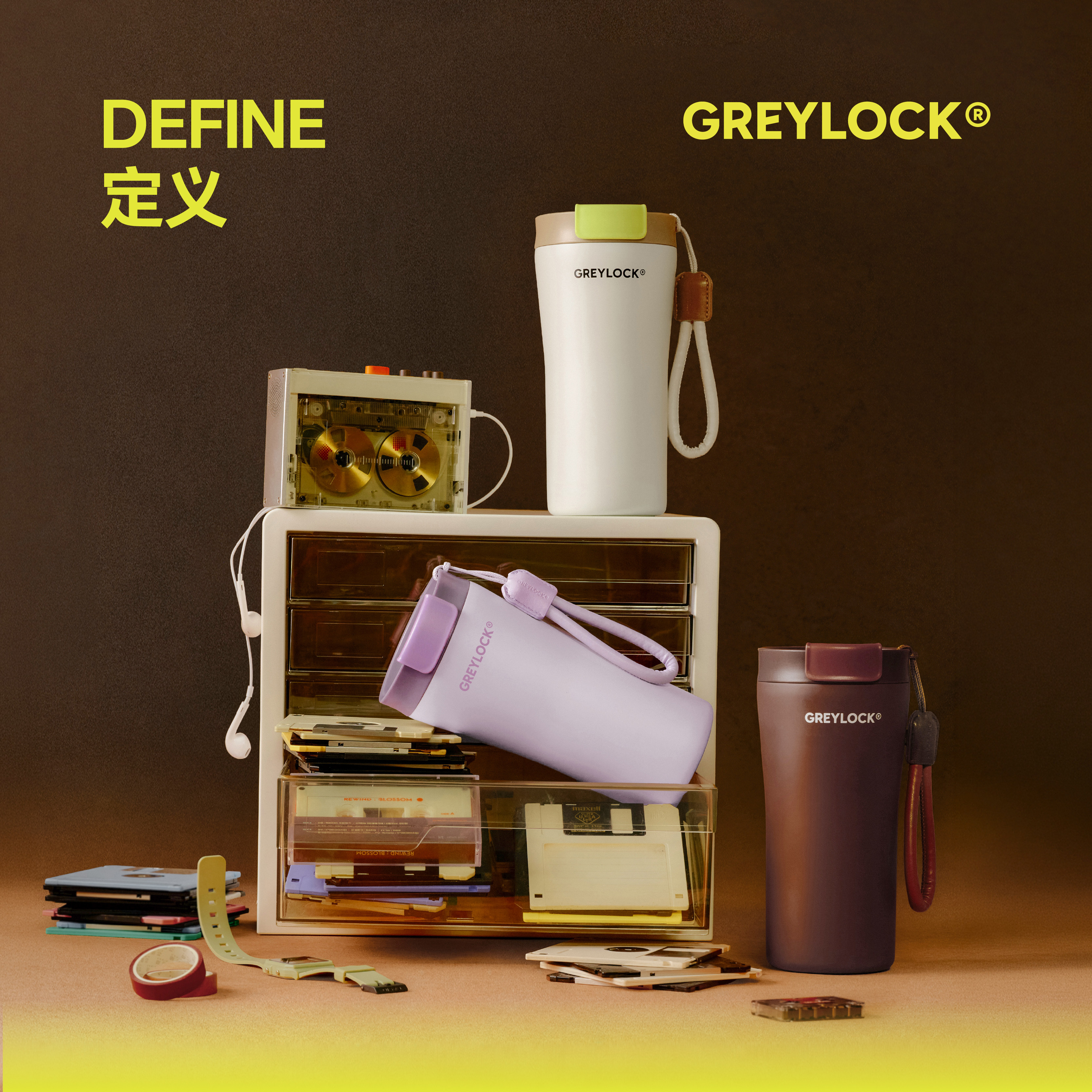 GREYLOCK定义咖啡杯便携保温水杯图片