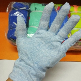 杂色棉布QC作业手套花色汗布耐磨加厚劳保防护工作手套100双 包邮