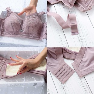 美背全罩杯超薄加特大文胸聚拢无钢圈胖mm收副乳薄款 大胸显小大杯