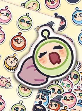 240张蛋仔派对表情包贴纸六小只小表情diy手机壳笔记本趣味装饰