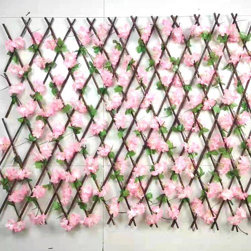 仿真篱笆栅栏伸缩围栏假花绿叶室外庭院围墙护栏装饰叶子遮挡植物