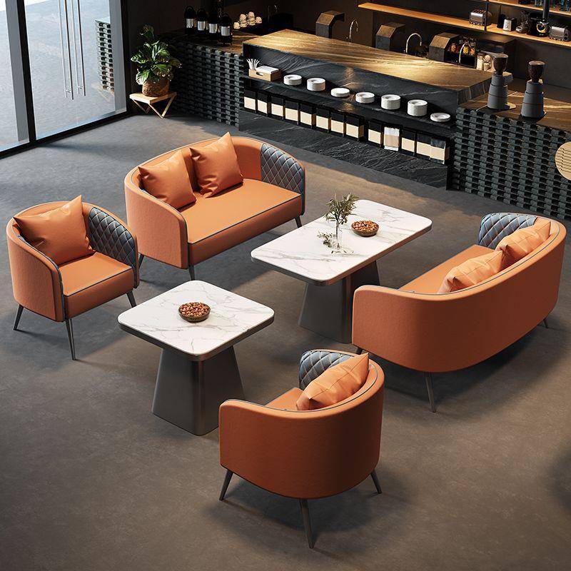 奶茶店桌椅组合酒吧清吧西餐厅酒馆书吧工业风酒馆咖啡厅卡座沙发