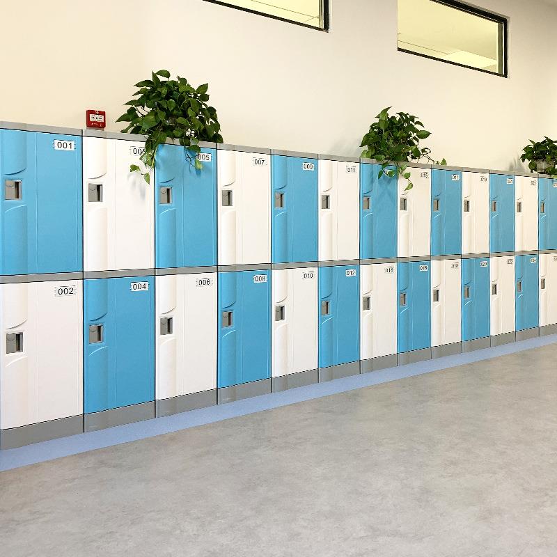 abs书包柜幼儿园学 校员工塑料更衣柜 彩色组合存包柜子