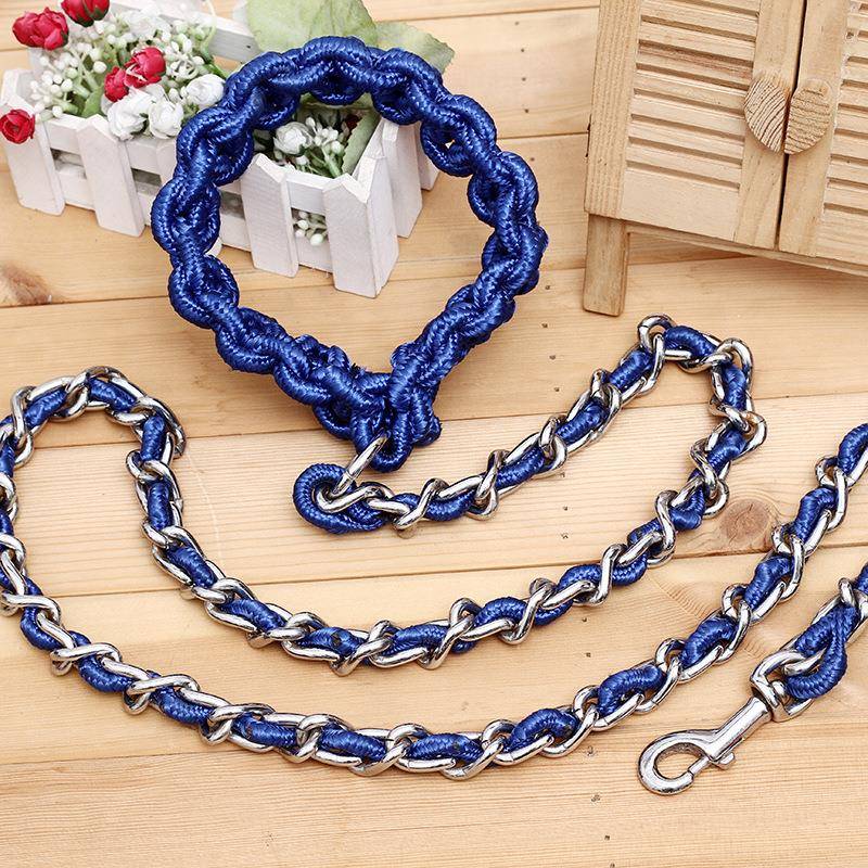 大号防咬狗链子大狗牵引绳金毛犬萨摩耶哈士奇铁子宠物用品