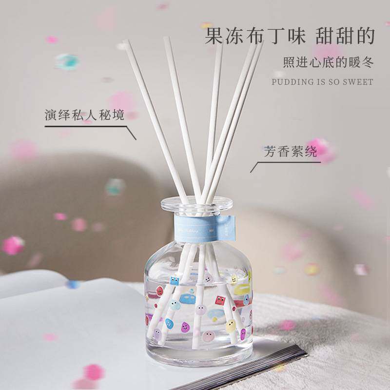 多巴胺果冻布丁贴贴香薰持久清新除臭卫生间卧室藤条扩香礼物香氛