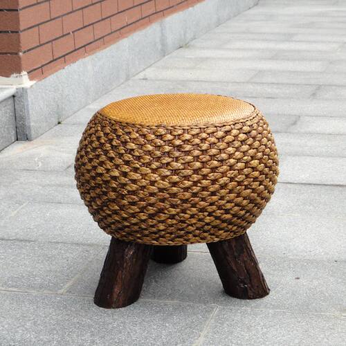 天然藤编藤椅餐椅单圆小休闲用阳台办公