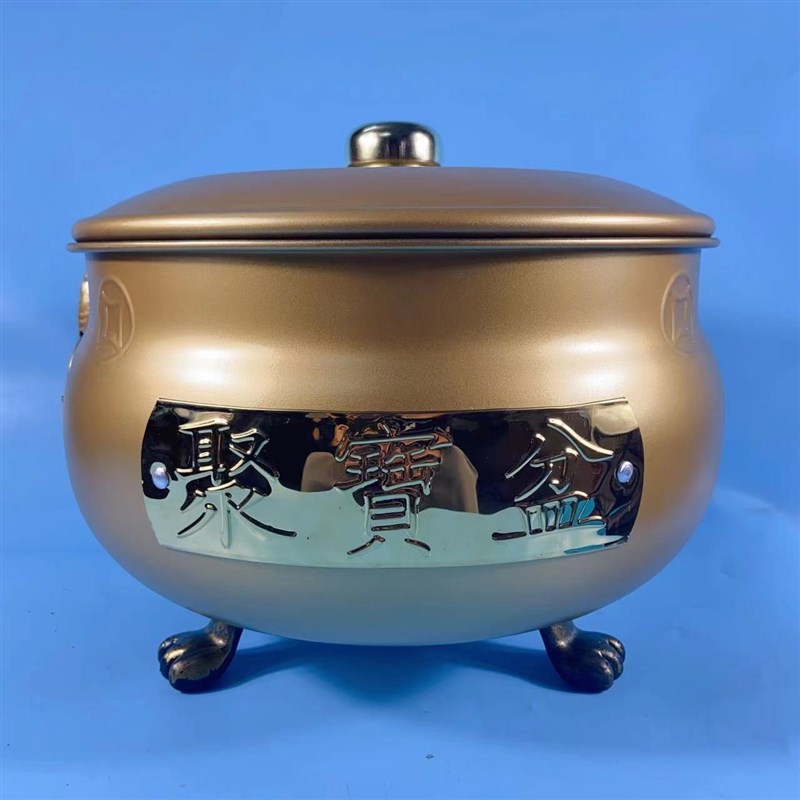 烧经桶烧香火盆室内烧经桶佛堂用品烧金桶拜神烧经桶耐高温烧不黑