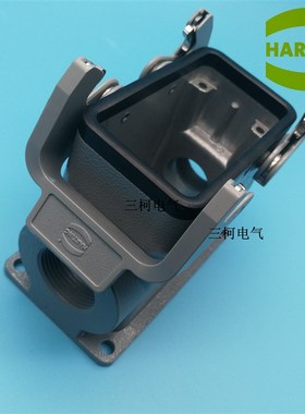 HARTING哈丁19300100271 重载连接器10芯10针双扣封底底座 2*M25