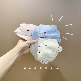 0一3一6月婴儿遮阳帽小月龄夏季薄款新生儿宝宝鸭舌帽子男宝防晒