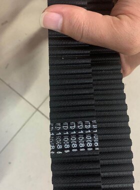 黑色8M1296硅胶同步带耐高温 自封袋制袋机同步带耐200-300度硅胶