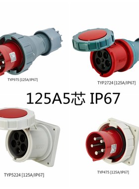 TYP975 WEIPU威浦插头工业连接器 TYP5224 2724 475 125A5芯 IP67