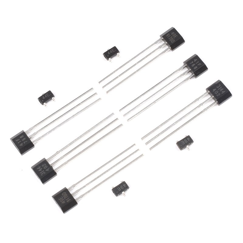 A3144/44E霍尔传感器S49E线性SH41F双极性开关44ETO-92直插SOT23