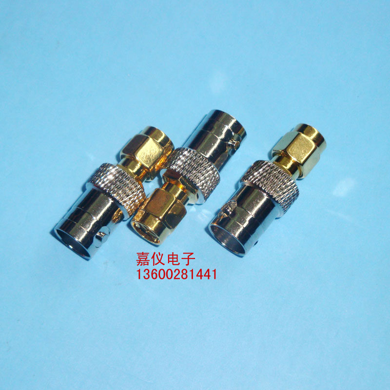 BNC/SMA-KJ射频转换驳接头SMA公头转BNC母铜材优质射频信号转接头