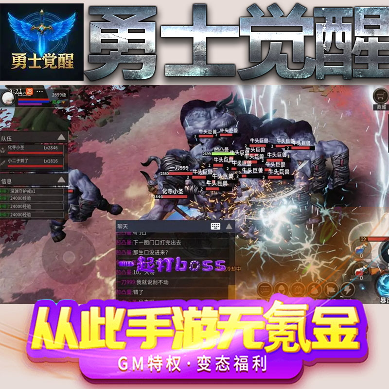 勇士觉醒手游gm满级VIP无限首充BT福利礼包兑换码后台初始号图片