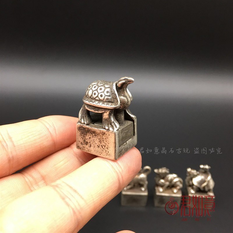 纯铜朱雀小印章铜章子母铜印章小鸟仿古迷你袖珍仿古章