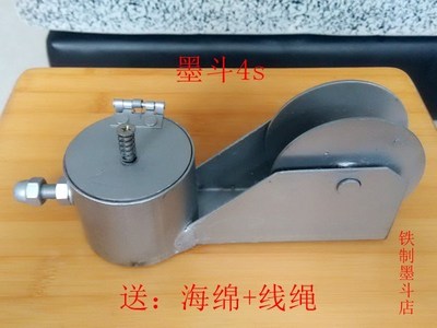 铁质制手动单人弹线墨斗工地放线专用木工水墨手摇老式划线器