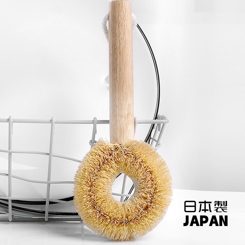 日本进口厨房不粘锅洗锅刷锅神器天然椰棕锅刷不沾油不伤锅清洁刷