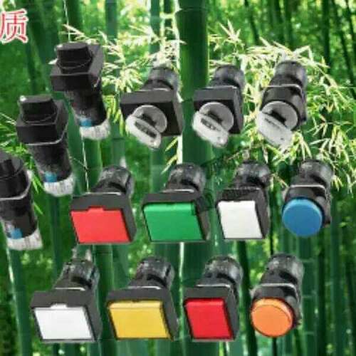 按钮开关16mm 自复位按钮 AB6M-M1GC 圆形1开1闭 AB6-M