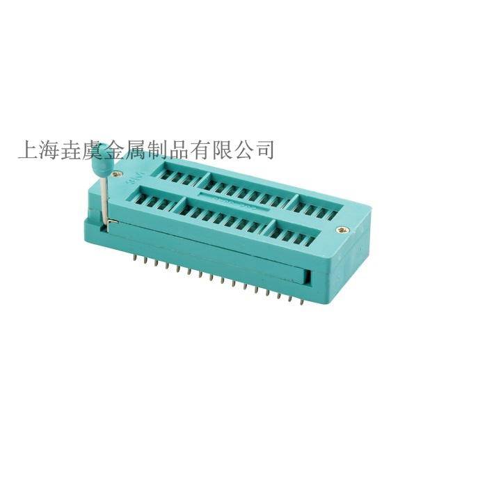 2.54mm间距14P 锁紧IC座测试座 锁紧双列座 214-3345 镀锡