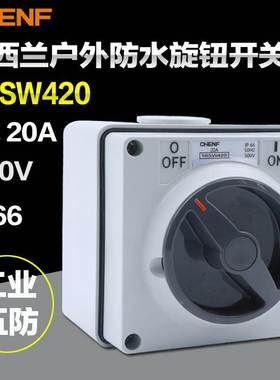 56SW420防水设备开关4P工业防暴雨2档负荷开关表面安装旋钮开关