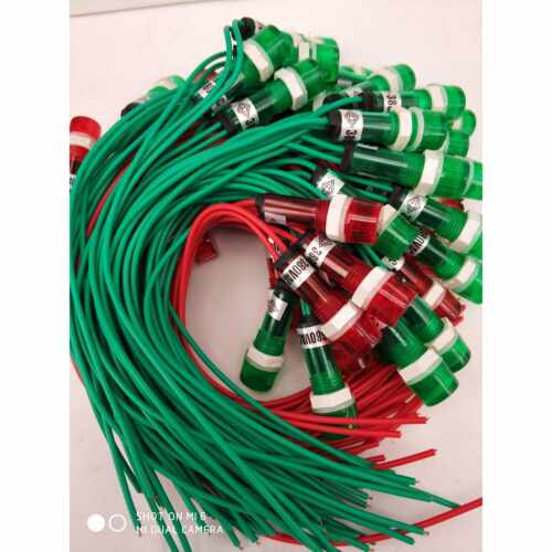 开水器配件专用XDN1带线 安装孔10MM电源指示灯220V380V 红绿黄