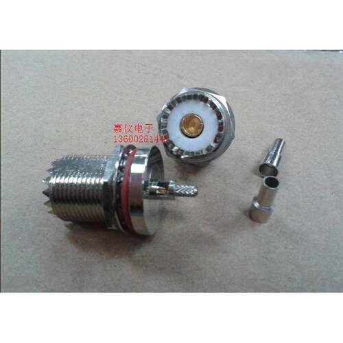 UHF-KY-1.5高频母头SL16馈线插座 高频接线接头M母头开窗焊接50欧