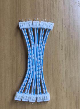 SCN2.54-2P 24号蓝白排线 含头10cm 标准线订做连接单