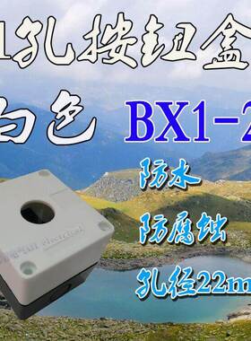1孔2孔3孔4孔5孔6孔开关控制按钮盒 白色防水防腐蚀控制盒