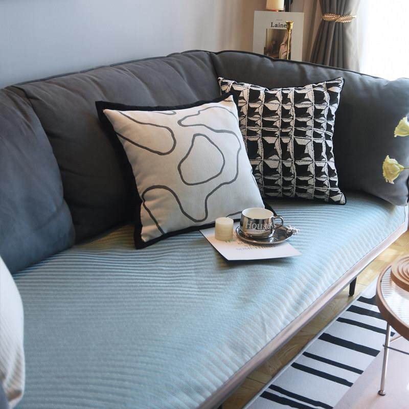 可定制夏季冰丝沙发垫防滑凉席垫子中式凉感沙发坐垫简约现代凉垫