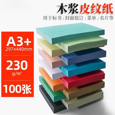 书昶440 皮纹纸封面纸230克彩色卡纸装订彩纸装订封皮100张